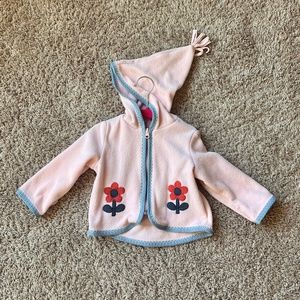 Hanna Andersson Jacket, Girls Pink Recycled Fleece, 12-18mo